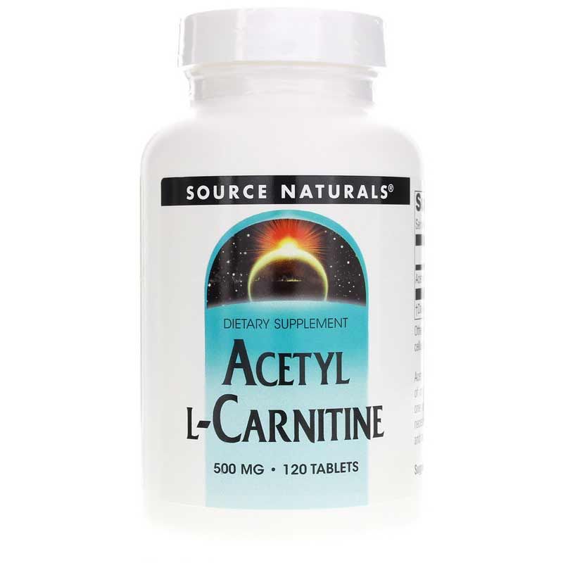 Acetyl L-Carnitine 500 Mg, Source Naturals, 120 Tablets | Ацетил L-карнітин 500 мг, source naturals, 120 таблеток
