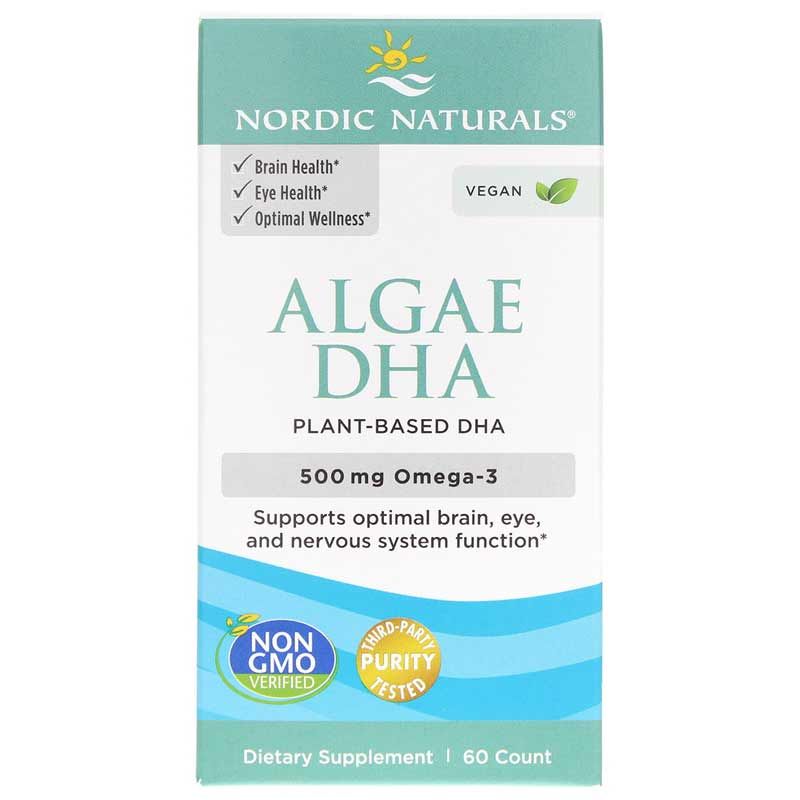 Algae DHA, 60 Softgels | ДГК водорослей, 60 гелевых капсул
