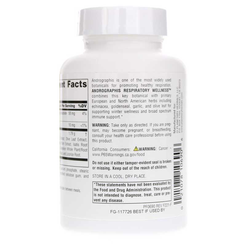Andrographis Respiratory Wellness, 60 Tablets | Андрографис респираторный оздоровительный, 60 таблеток