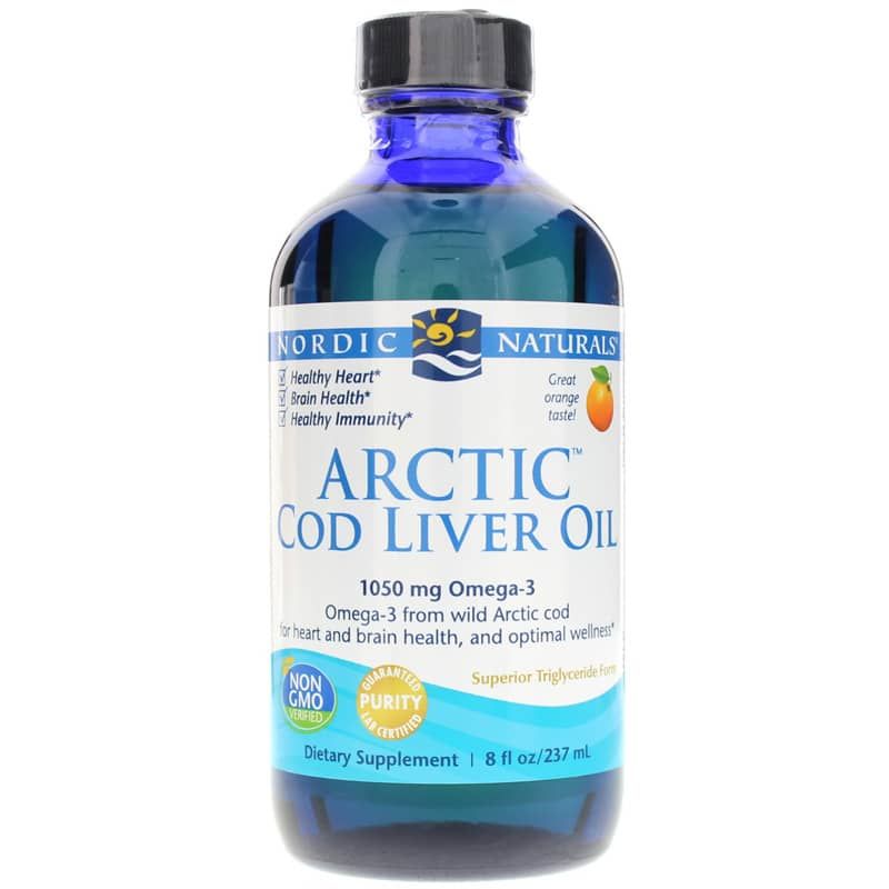 Arctic Cod Liver Oil, Orange, 8 Oz | Олія печінки арктичної тріски, Апельсин, 8 унцій