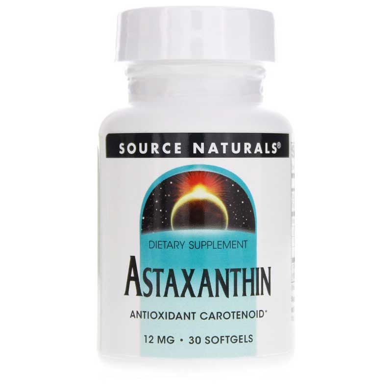 Astaxanthin 12 Mg, Source Naturals, 30 Softgels | Астаксантин 12 мг, source naturals, 30 гелевих капсул
