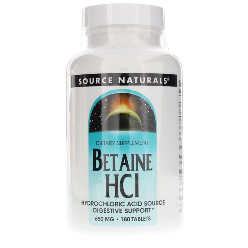 Betaine HCl 650 Mg, 180 Tablets | Бетаїн HCl 650 мг, 180 таблеток
