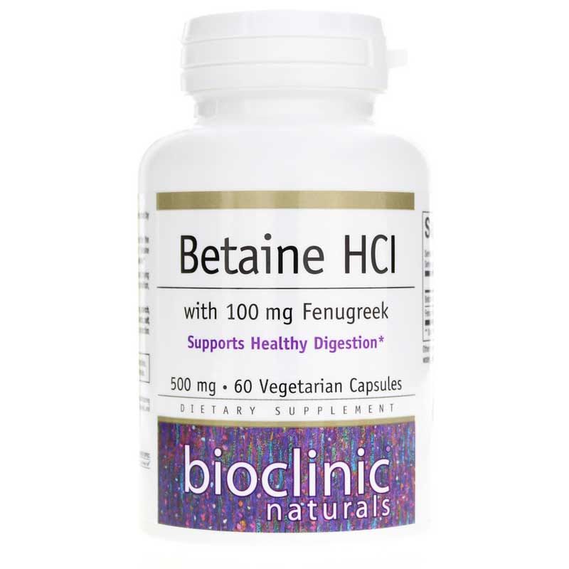Betaine HCl with 100 Mg Fenugreek | Бетаїн HCl зі 100 мг пажитника