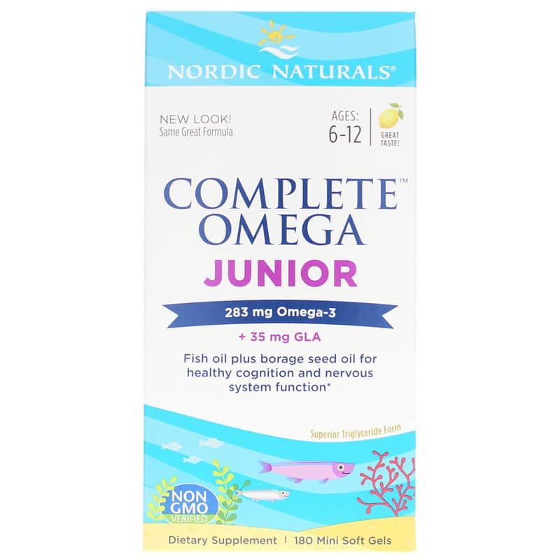 Complete Omega Junior, 180 Softgels | Повна омега юніор, 180 гелевих капсул
