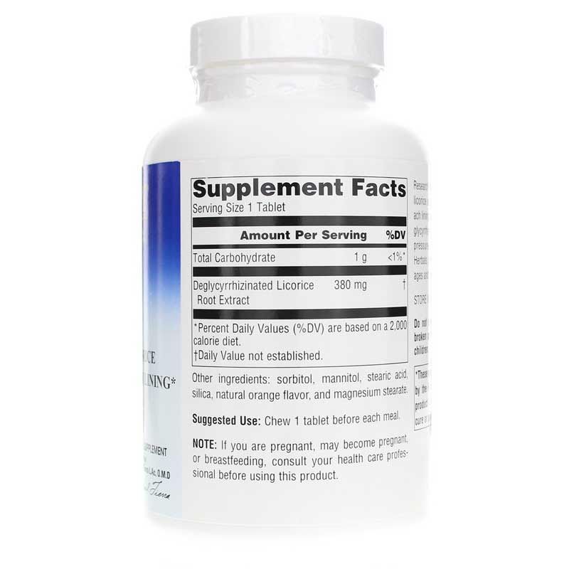 DGL Deglycyrrhizinated Licorice 380 Mg, 200 Chewable Tablets | DGL деглицирризированная солодка 380 мг, 200 жевательных таблеток