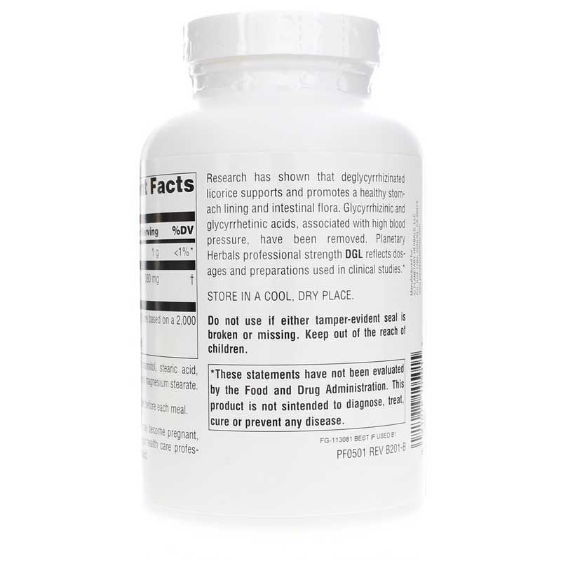 DGL Deglycyrrhizinated Licorice 380 Mg, 200 Chewable Tablets | DGL деглицирризированная солодка 380 мг, 200 жевательных таблеток
