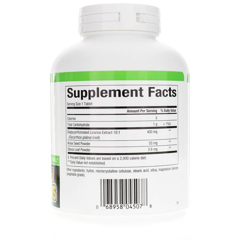 DGL Deglycyrrhizinated Licorice Root Extract Chewable, 180 Chewable Tablets | DGL дегліциризований екстракт кореня солодки жувальний, 180 жувальних таблеток