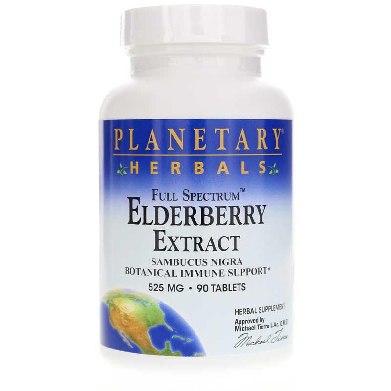 Elderberry Extract 525 Mg Full Spectrum, 90 Tablets | Экстракт бузины 525 мг полный спектр, 90 таблеток