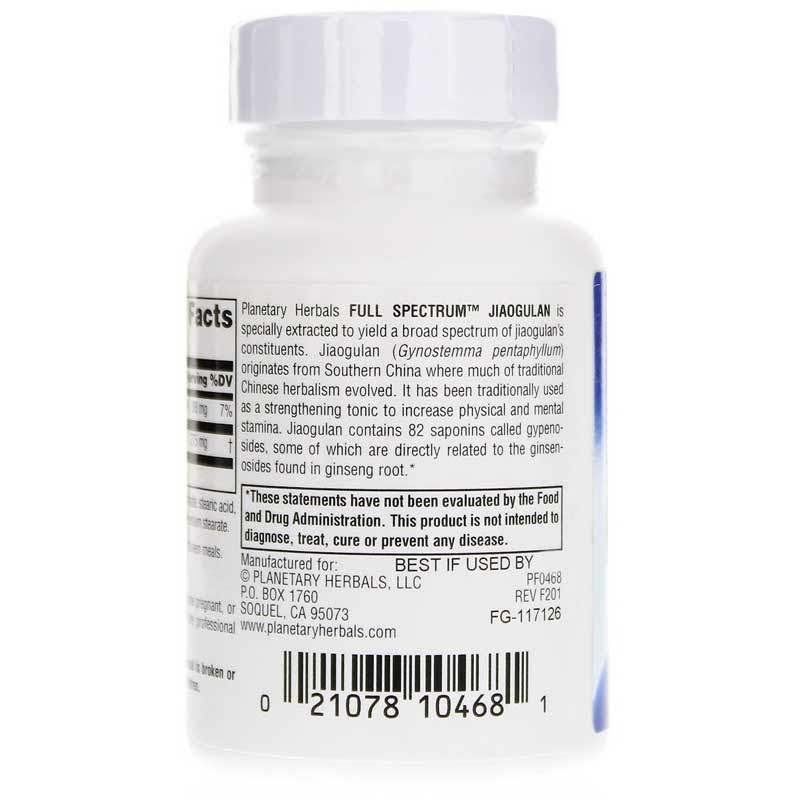 Jiaogulan 375 Mg Full Spectrum, 30 Tablets | Джиаогулан 375 мг полный спектр, 30 таблеток