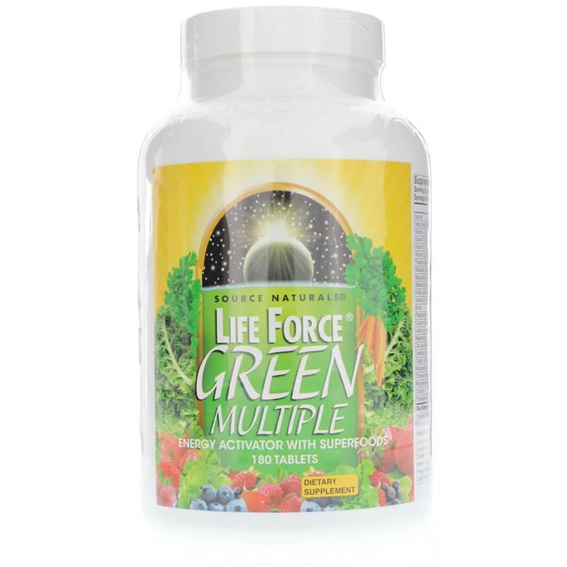 Life Force Green Multiple, 180 Tablets | Життєва сила зелена багаторазова багаторазова, 180 таблеток