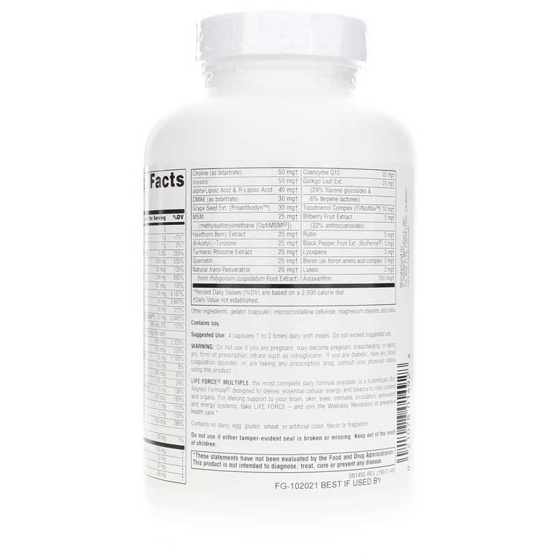 Life Force Multiple No Iron Capsules, 180 Capsules | Жизненная сила мульти без железа капсулы, 180 капсул