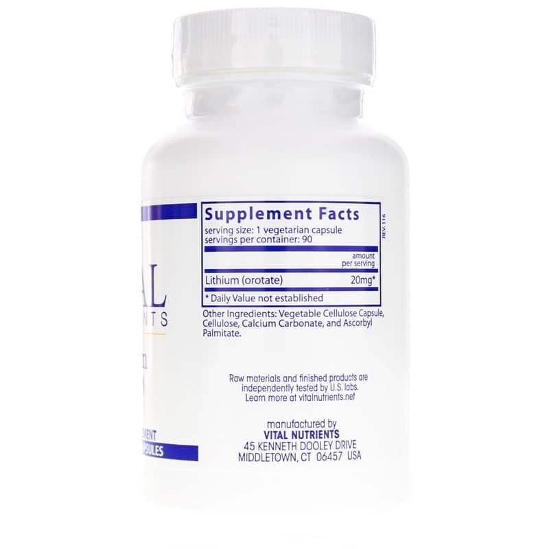 Lithium (orotate) 20 Mg | Літій (оротат) 20 мг
