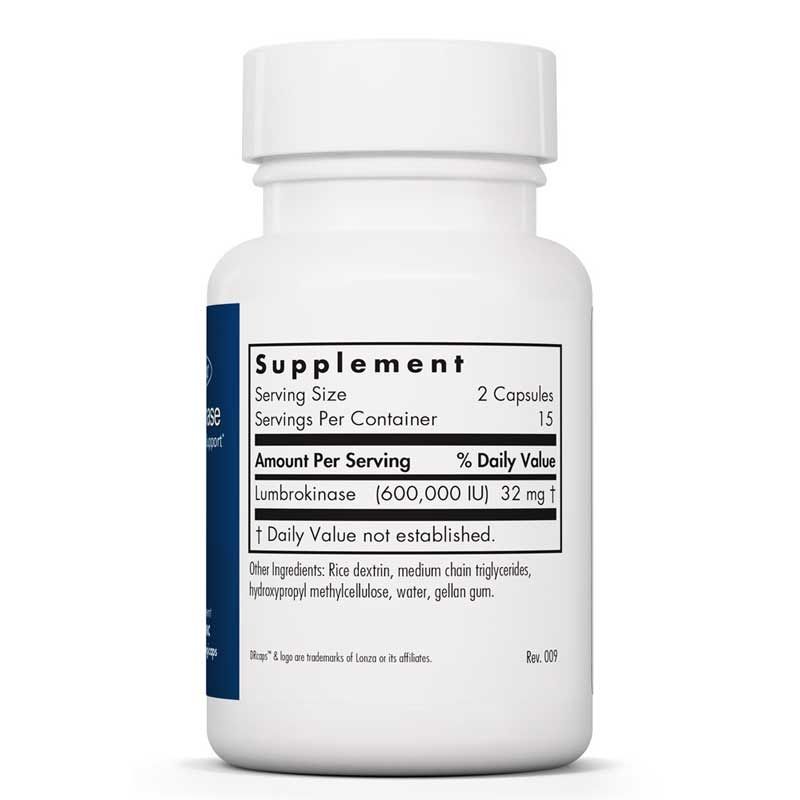 Lumbrokinase 32 Mg, 30 Veg Capsules | Люмброкиназа 32 мг, 30 вегетерианских капсул