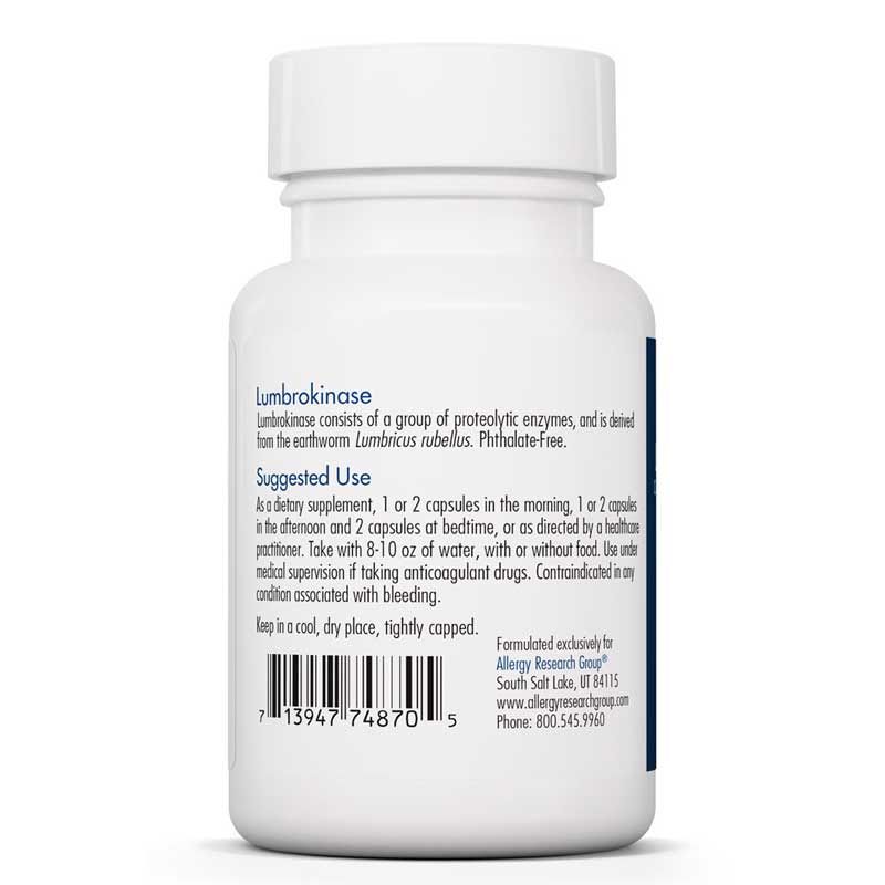 Lumbrokinase 32 Mg, 30 Veg Capsules | Люмброкиназа 32 мг, 30 вегетерианских капсул