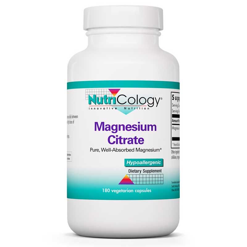 Magnesium Citrate, 180 Veg Capsules | Цитрат магнію, 180 вегетеріанських капсул