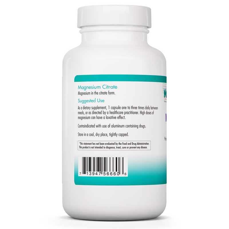 Magnesium Citrate, 180 Veg Capsules | Цитрат магния, 180 вегетерианских капсул