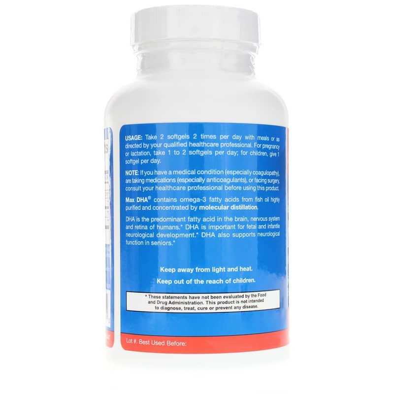Max DHA, 180 Softgels | Максимальна кількість ДГК, 180 гелевих капсул