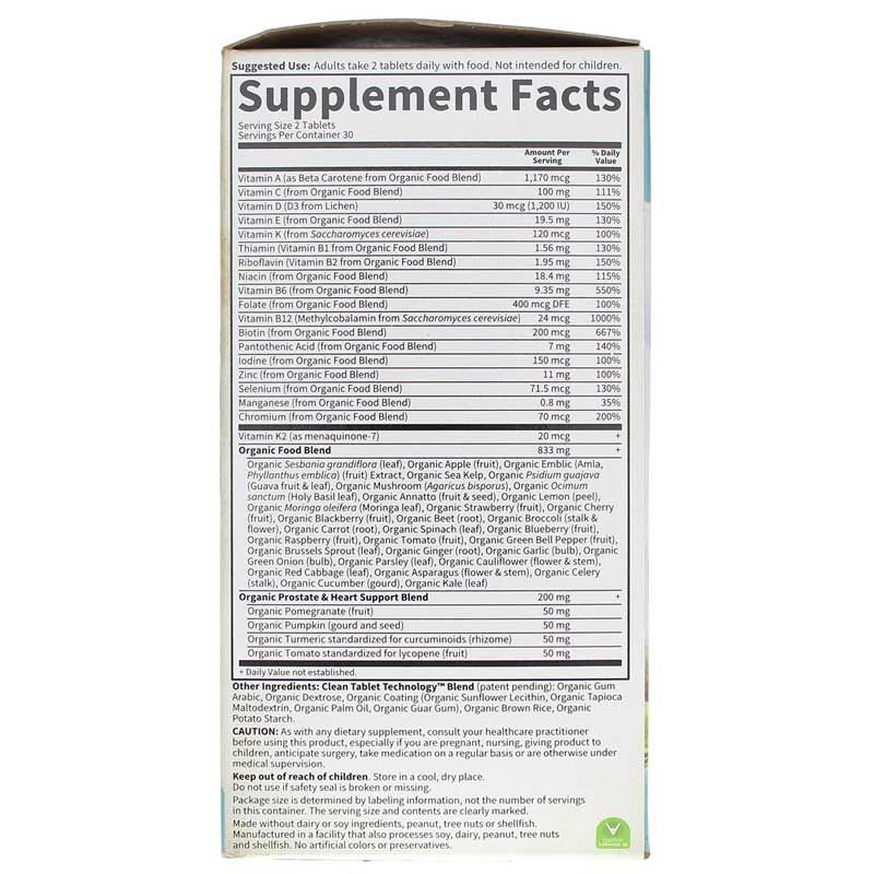 Men's Multi 40+ Whole Food Multivitamin, 60 Veg Tablets | Чоловічий мульти 40+ мультивітамін із цільної їжі, 60 Вегетаріанський таблеток