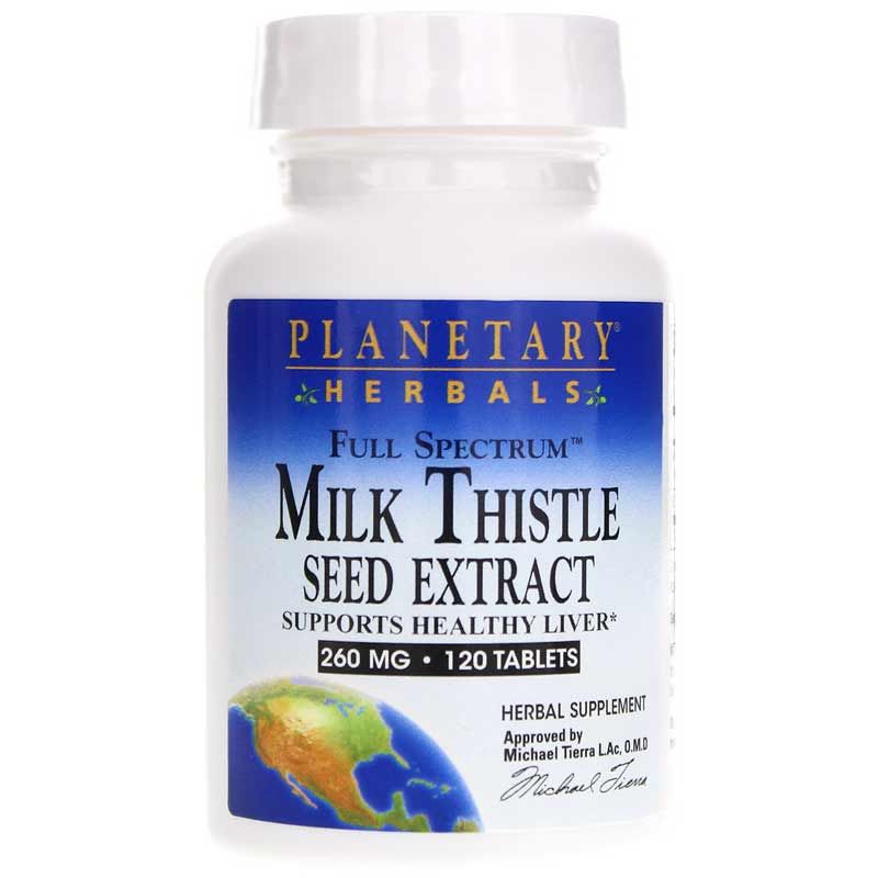 Milk Thistle Seed Extract 260 Mg Full Spectrum, 120 Tablets | Екстракт насіння молочного чортополоху 260 мг повний спектр, 120 таблеток