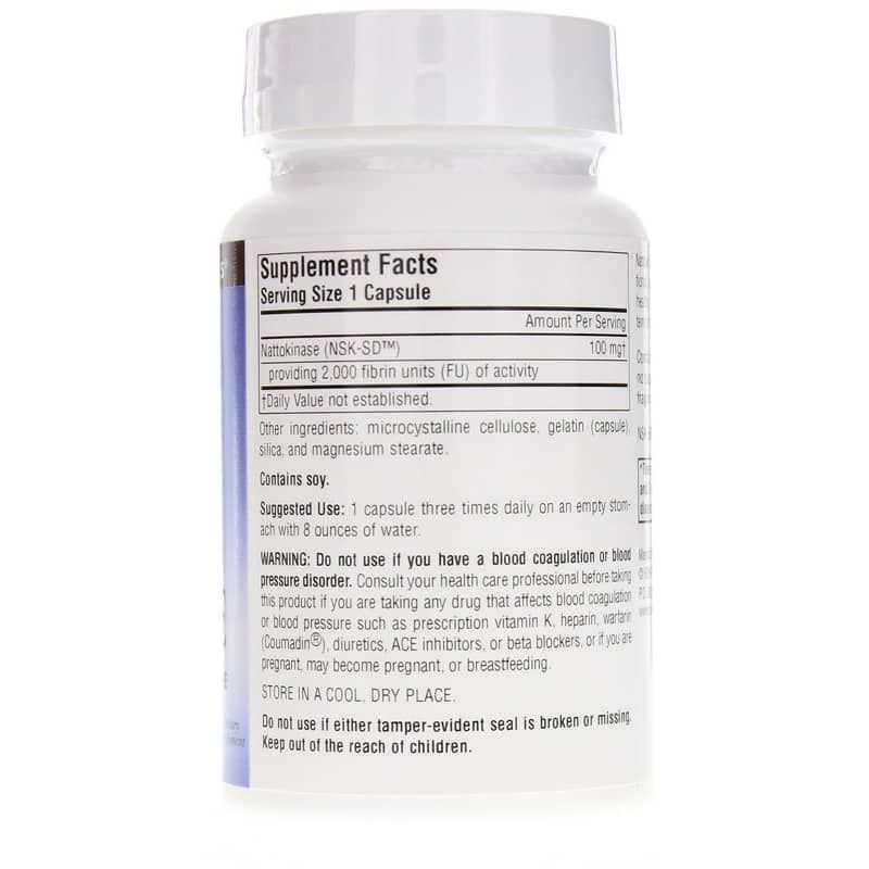 Nattokinase (NSK-SD) 100 Mg, 60 Capsules | Наттокиназа (NSK-SD) 100 мг, 60 капсул