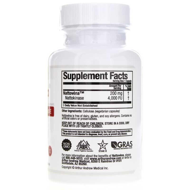 Nattovena Pure Nattokinase, 30 Capsules | Наттовена чистая наттокиназа, 30 капсул