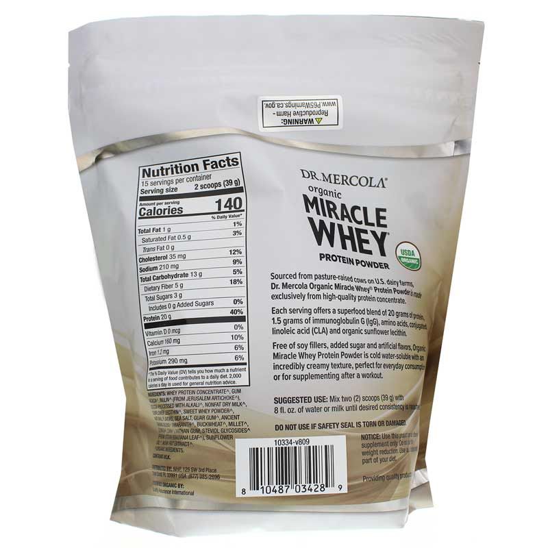 Organic Miracle Whey Protein, Chocolate | Органический чудодейственный сывороточный протеин, Шоколад