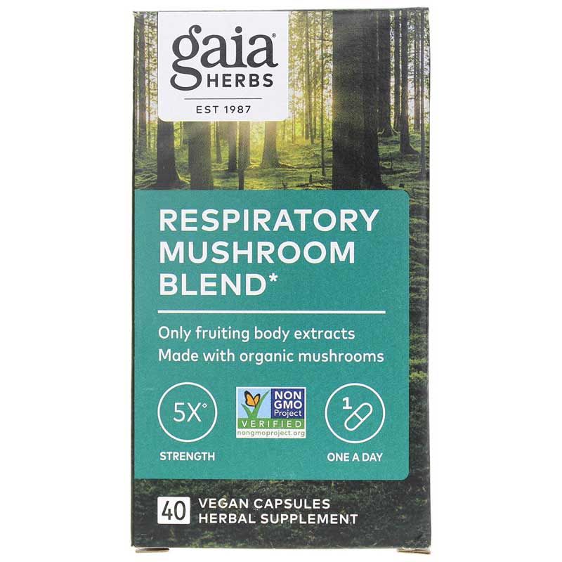 Respiratory Mushroom Blend, 40 Vegan Capsules | Респіраторна грибна суміш, 40 веганських капсул