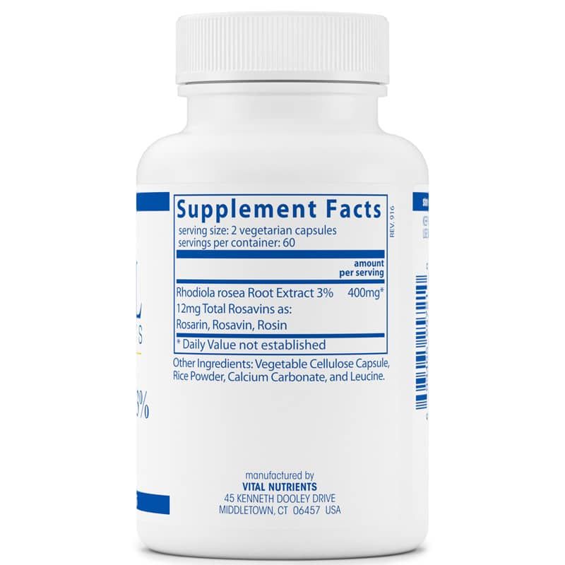 Rhodiola Rosea 3% 200 Mg, 120 Veg Capsules | Родиола розовая 3% 200 мг, 120 вегетерианских капсул