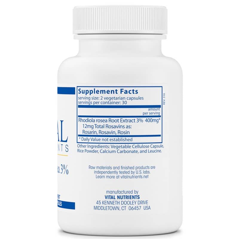 Rhodiola Rosea 3% 200 Mg, 60 Veg Capsules | Родіола рожева 3% 200 мг, 60 вегетеріанських капсул