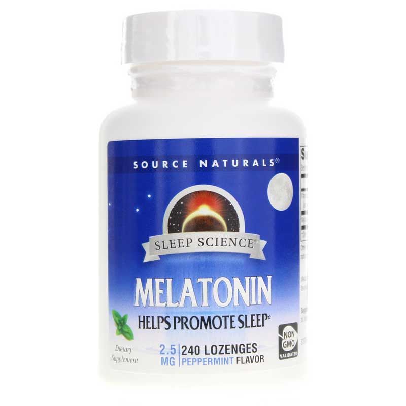 Sleep Science Melatonin 2.5 Mg Lozenges, Peppermint, 240 Lozenges | Наука сну мелатонін 2,5 мг пастилки, М'ята, 240 конвалій