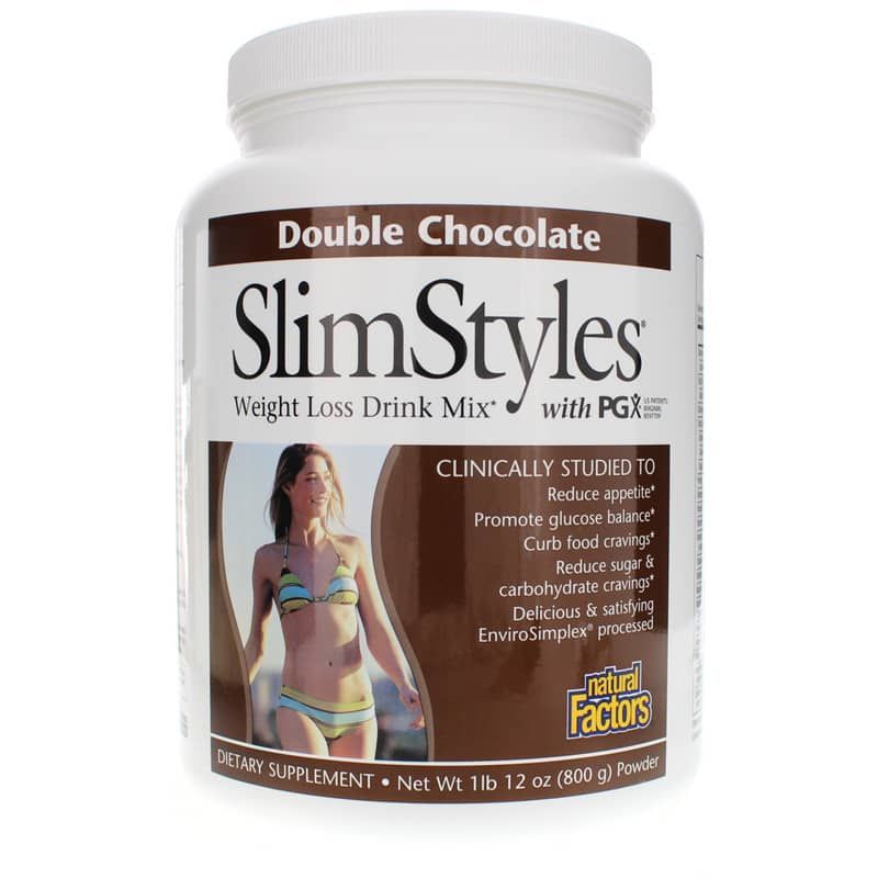 SlimStyles with PGX Weight Loss Drink Mix, Double Chocolate | Суміш напоїв для схуднення SlimStyles із PGX, Подвійний шоколад