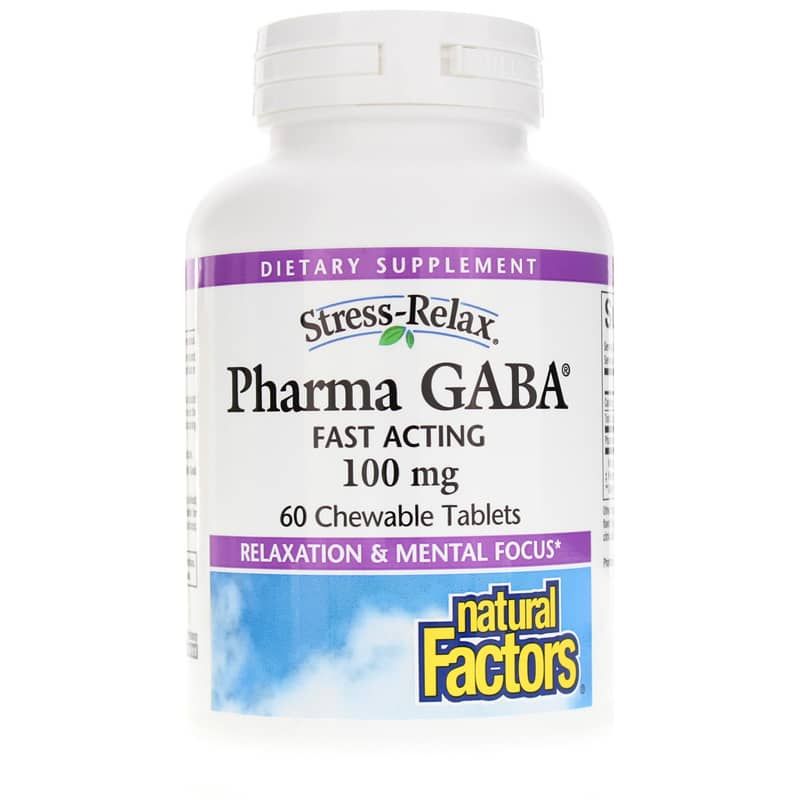 Stress-Relax Pharma GABA Chewable, 60 Chewable Tablets | Стресс-релакс фарма ГАМК жевательный, 60 жевательных таблеток