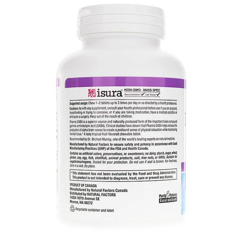Stress-Relax Pharma GABA Chewable, 60 Chewable Tablets | Стресс-релакс фарма ГАМК жевательный, 60 жевательных таблеток