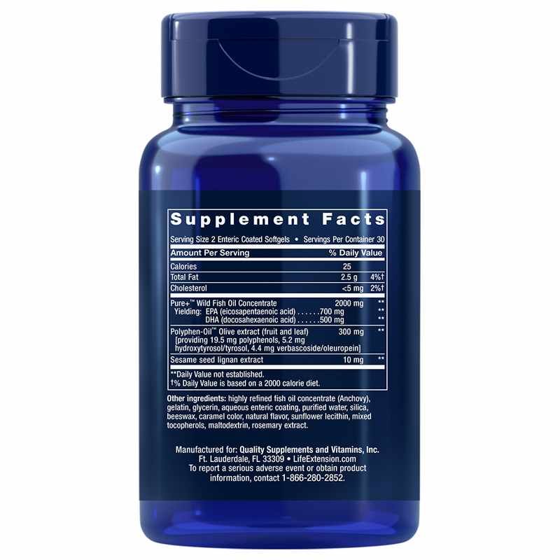 Super Omega-3 EPA/DHA with Sesame Lignans &amp; Olive Extract, 60 Enteric Coated Softgels | Супер омега-3 EPA/DHA с лигнанами кунжута и экстрактом оливы, 60 гелевых капсул с энтеральным покрытием