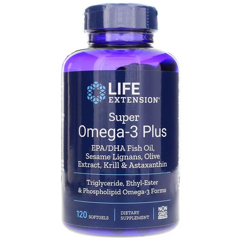 Super Omega-3 Plus EPA/DHA with Sesame Lignans, Olive Extract, Krill &amp; Astaxanthin | Супер омега-3 плюс EPA/DHA с лигнанами кунжута, экстрактом оливы, криля и астаксантином