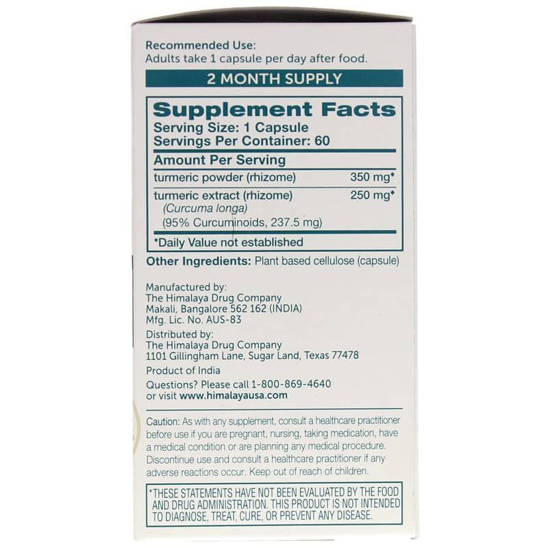 Turmeric 95 with Curcumin, 60 Veg Capsules | Куркума 95 с куркумином, 60 вегетерианских капсул