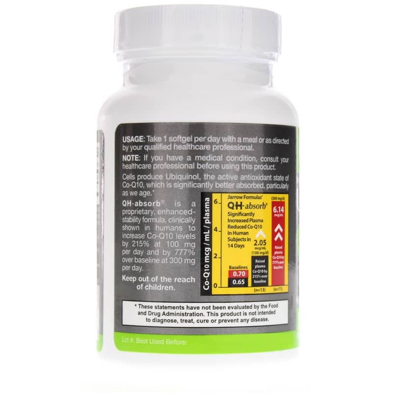 Ubiquinol QH Absorb 200 Mg, 60 Softgels | Убіхінол QH абсорбент 200 мг, 60 гелевих капсул
