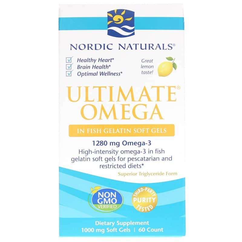 Ultimate Omega in Fish Gelatin Softgels | Максимальная омега в рыбе желатиновые мягкие гели