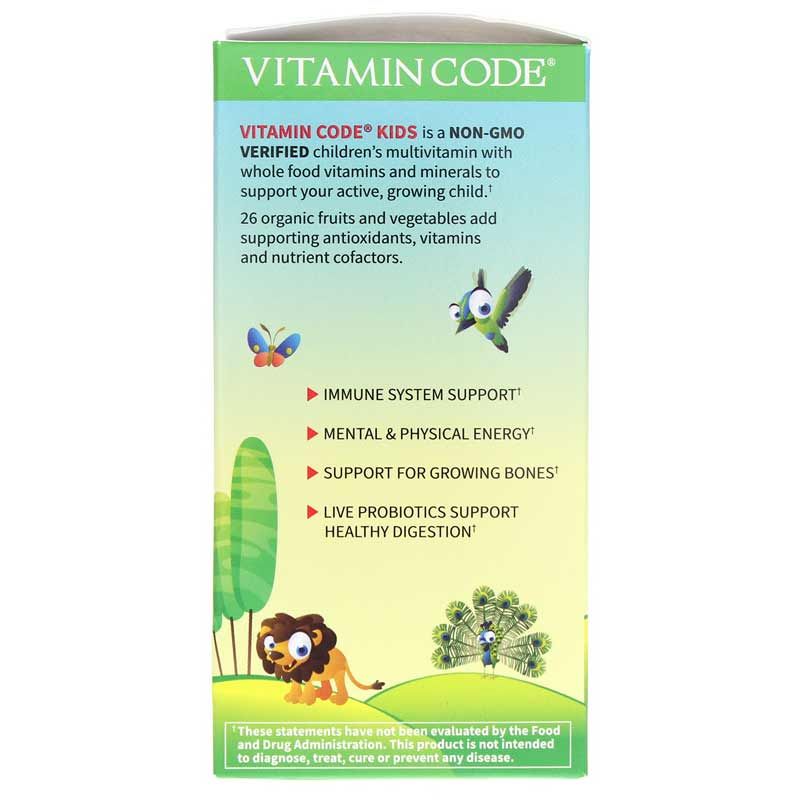 Vitamin Code Kids Chewable Whole Food Multivitamin, 30 Chewables | Витаминный код детский жевательный мультивитамин цельного питания, 30 жевательных таблеток