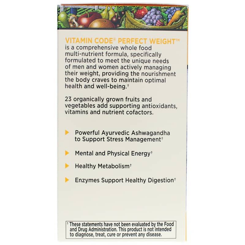 Vitamin Code Perfect Weight Whole Food Multivitamin, 240 Veg Capsules | Вітамінний код ідеальна вага цільнохарчовий мультивітамін, 240 вегетеріанських капсул
