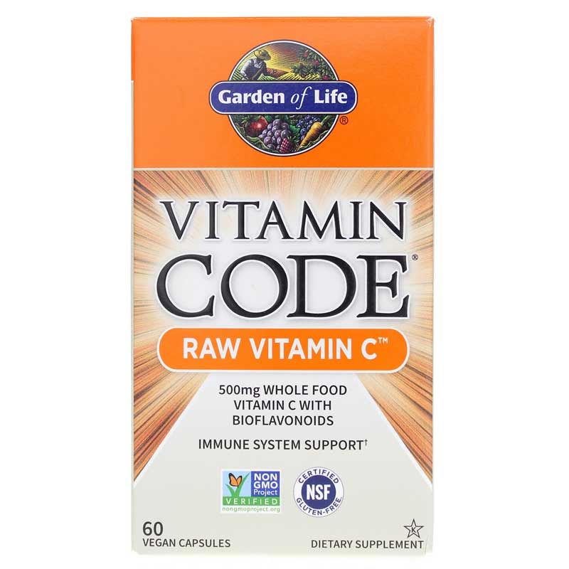 Vitamin Code Raw Vitamin C 500 Mg, 60 Veg Capsules | Вітамінний код сирий вітамін С 500 мг, 60 вегетеріанських капсул