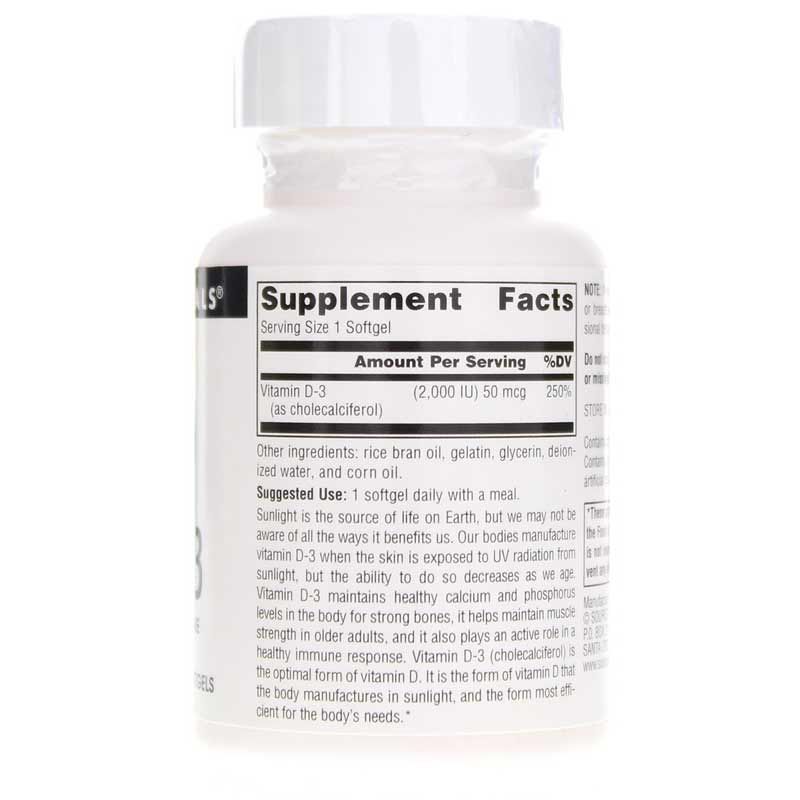 Vitamin D-3 2,000 IU, 100 Softgels | Витамин D-3 2,000 МЕ, 100 гелевых капсул