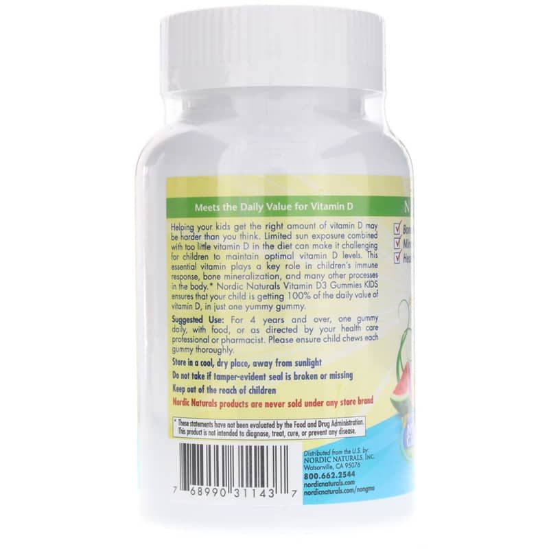 Vitamin D3 Gummies for Kids 400 IU, 60 Gummies | Витамин D3 жевательные конфеты для детей 400 МЕ, 60 жевательных резинок
