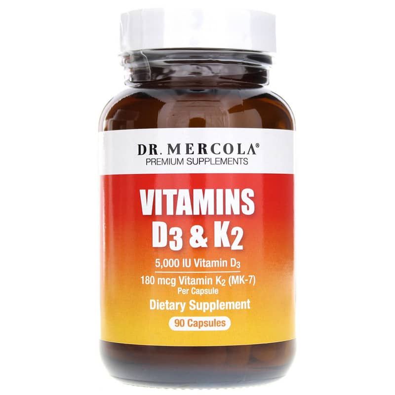 Vitamins D3 and K2, 90 Capsules | Витамины D3 и K2, 90 капсул