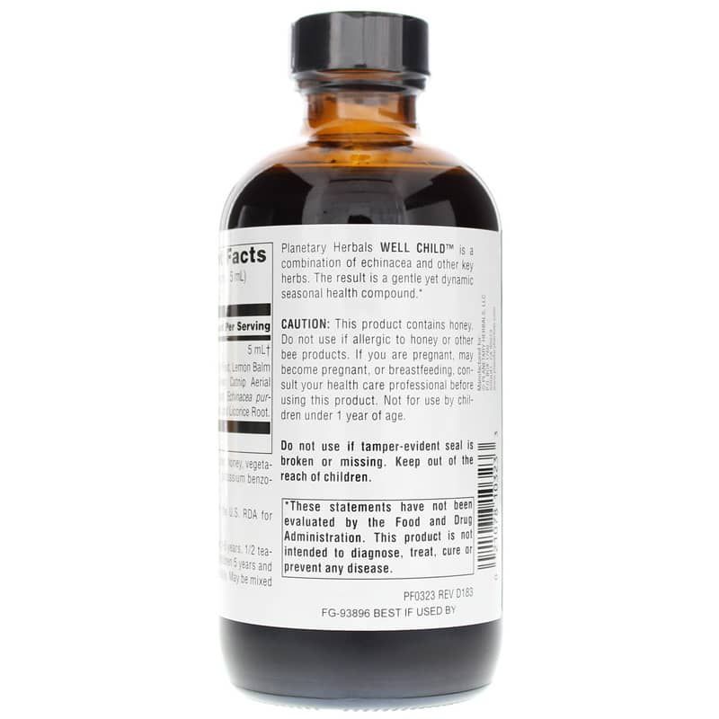 Well Child Echinacea-Elderberry Herbal Syrup, 8 Oz | Травяной сироп эхинацеи и ольхи well child, 8 унций