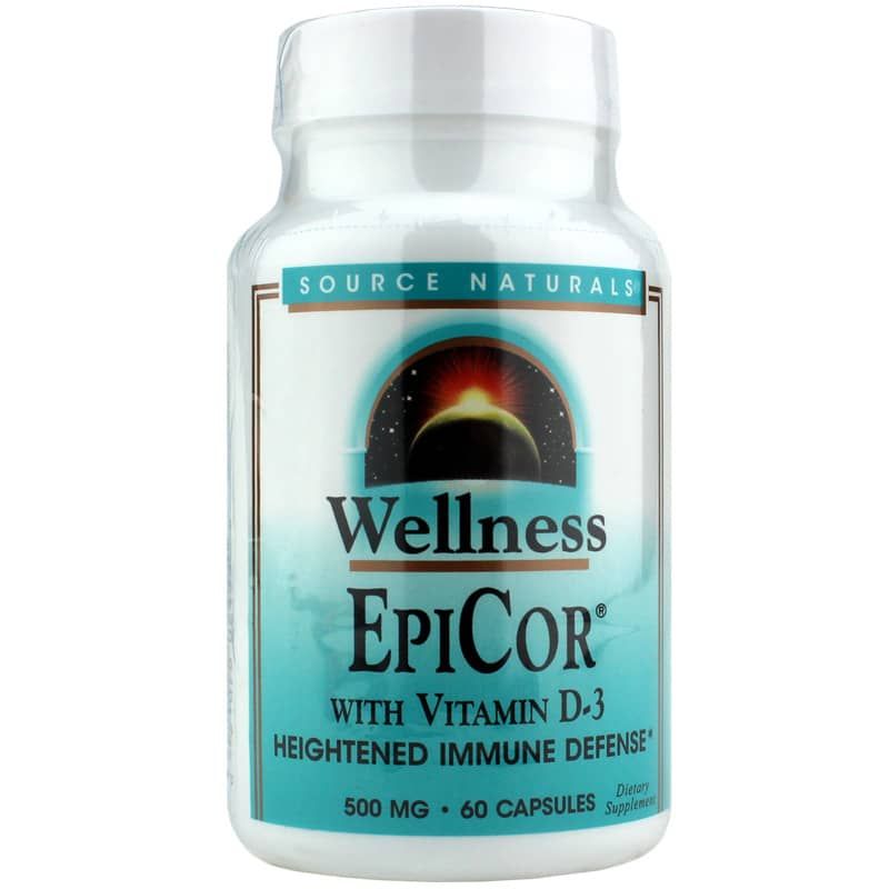 Wellness EpiCor with Vitamin D-3, 60 Capsules | Оздоровчий Епікор із вітаміном D-3, 60 капсул