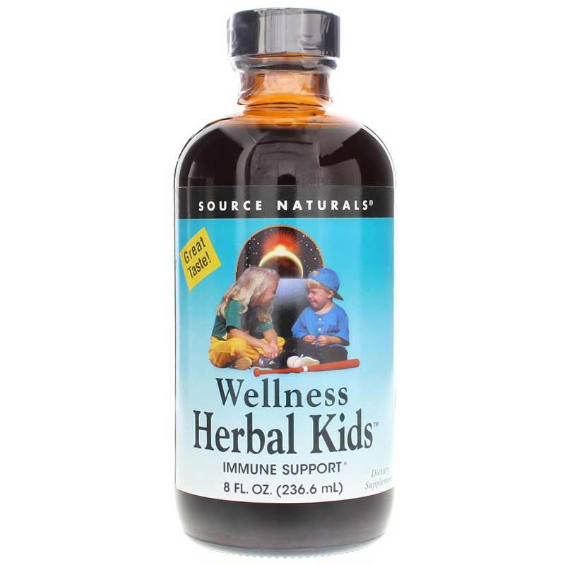 Wellness Herbal Kids Liquid, 8 Oz | Оздоровительная травяная жидкость для детей, 8 унций