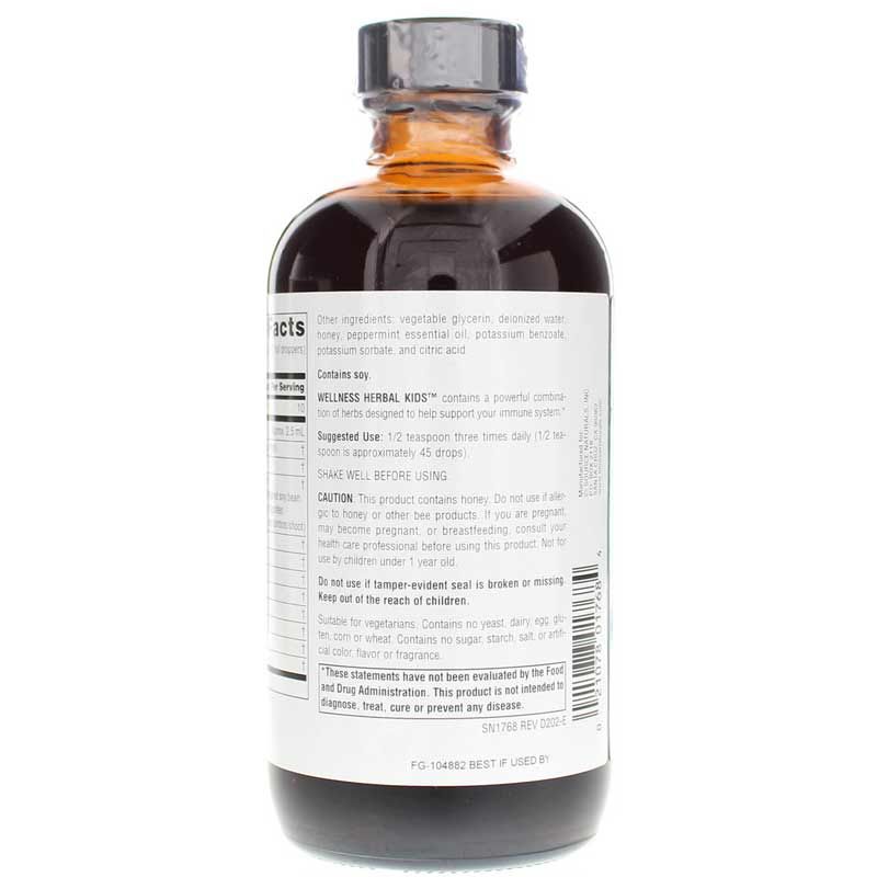 Wellness Herbal Kids Liquid, 8 Oz | Оздоровительная травяная жидкость для детей, 8 унций