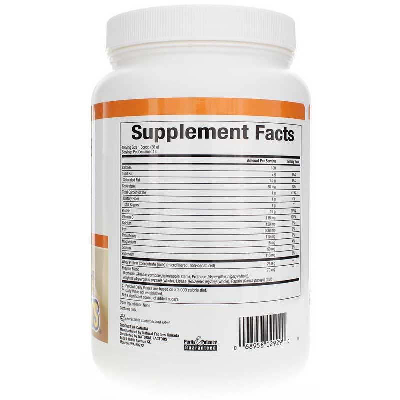 Whey Factors Natural Whey Protein, Unflavored, 12 Oz | Сывороточные факторы натуральный сывороточный протеин, Неароматизированный, 12 унций