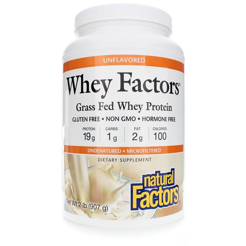 Whey Factors Natural Whey Protein, Unflavored, 2 Lbs | Сывороточные факторы натуральный сывороточный протеин, Неароматизированный, 2 фунта